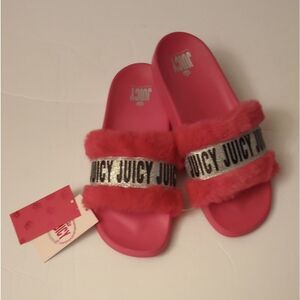🆕🩴Juicy Couture J-WAKE Bright Pink Slide Slipper - Sz 9-1/2